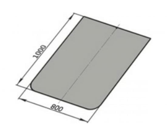 Лист притопочный стальной Прямой (1000х800 мм; черный муар) GRILLUX ВЗР2207-01 – изображение 2