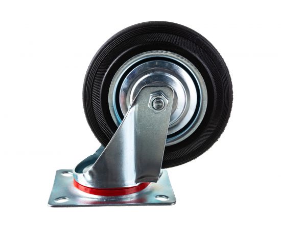 Поворотное колесо на площадке Brante 160 мм черная резина 10499 – изображение 2