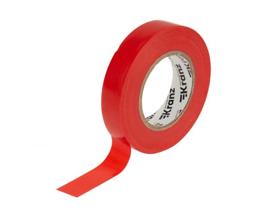 Изолента ПВХ KRANZ 15 мм х 25 м, 0.13 мм, красная KR-09-2104 – изображение 2