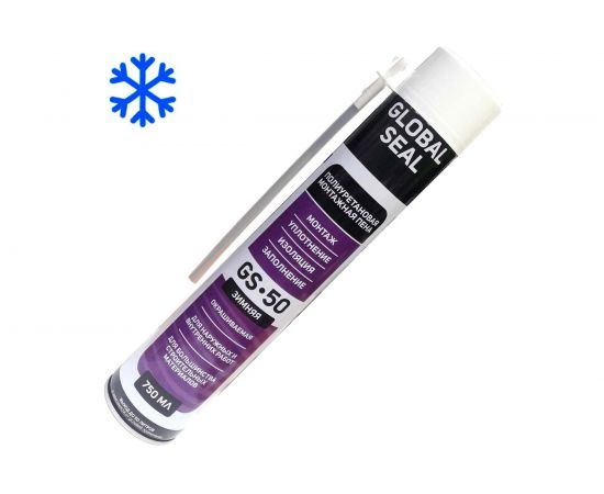 Монтажная пена GlobalSeal бытовая GS-50, зимняя, 750 мл 3202118 – изображение 2
