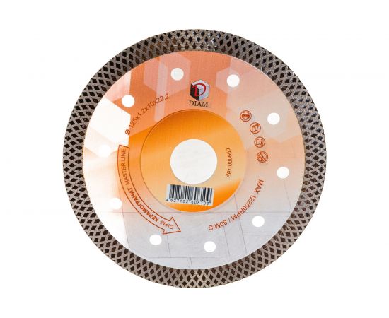 Диск алмазный сплошной Керамогранит Master Line (125x1.2x10x22.2 мм) Diam 000669 – изображение 2