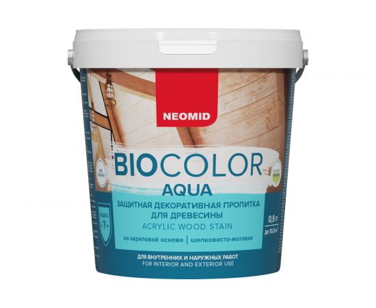 Пропитка Neomid BIO COLOR aqua NEW 2014 сосна /0.9л/ Н -AQUA-0,9/сосна – изображение 2