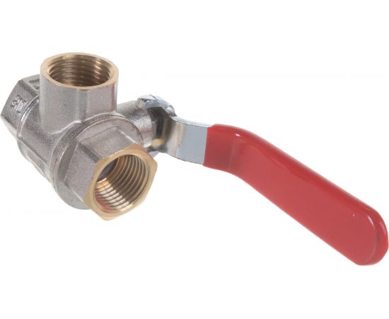 Шаровый кран Terma RED 1/2 Т-образный, трехходовой, ручка 31058 26158 – изображение 3