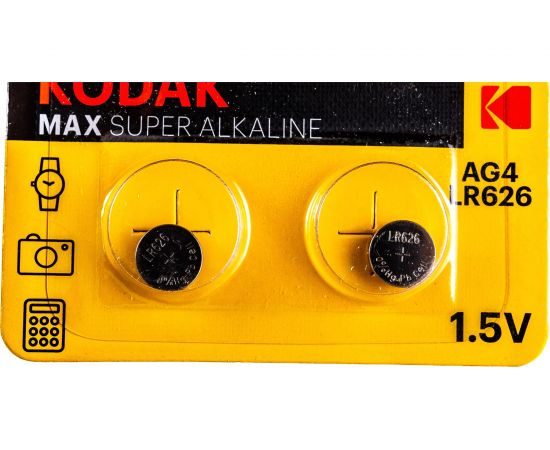 Часовая батарейка Kodak AG4 377 LR626, LR66 KAG410 Б0044709 – изображение 3