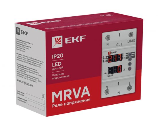 Реле напряжения и тока EKF PROxima MRVA, с дисплеем, 63A, SQ MRVA-63A – изображение 3