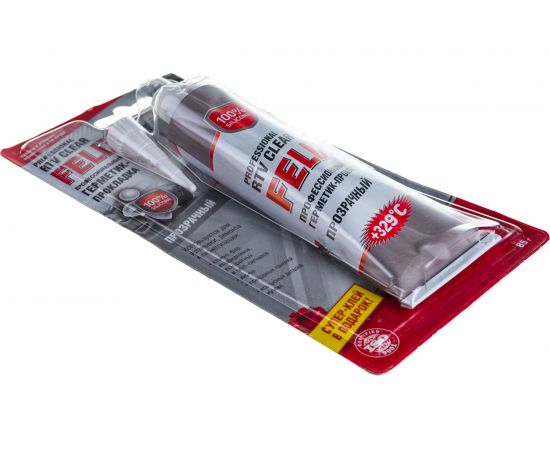 Герметик-прокладка FELIX (силиконовый; прозрачный; 85 г) 411040058 – изображение 3