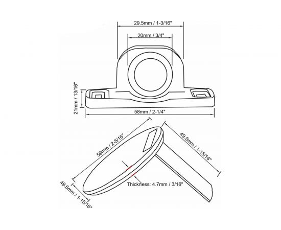 Дверной ограничитель магнитный, скрытой установки, Brante чёрный 606784 – изображение 4