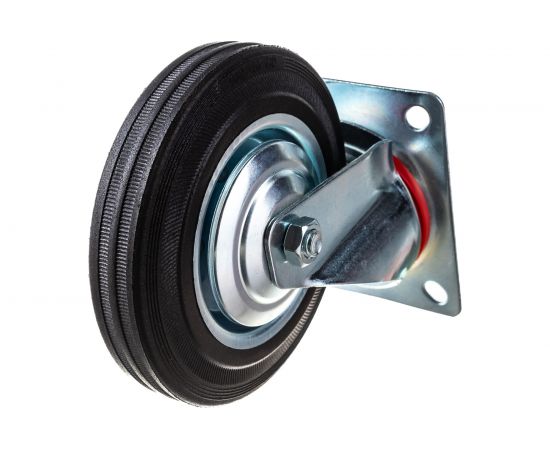 Поворотное колесо на площадке Brante 160 мм черная резина 10499 – изображение 4