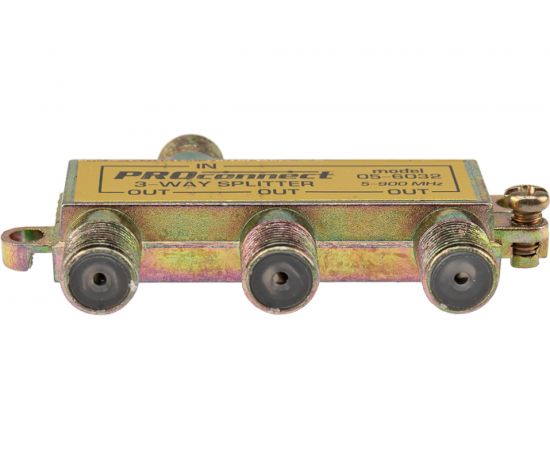 Делитель ТВ PROconnect на 3 выхода F разъём 5-900 МГц 05-6032 – изображение 4
