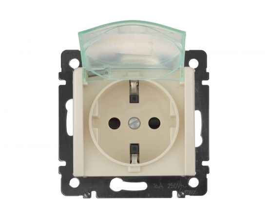 Механизм розетки Legrand 1-м СП Valena защитные шторки с защитной крышкой IP44 слоновая кость Leg 774120 – изображение 6
