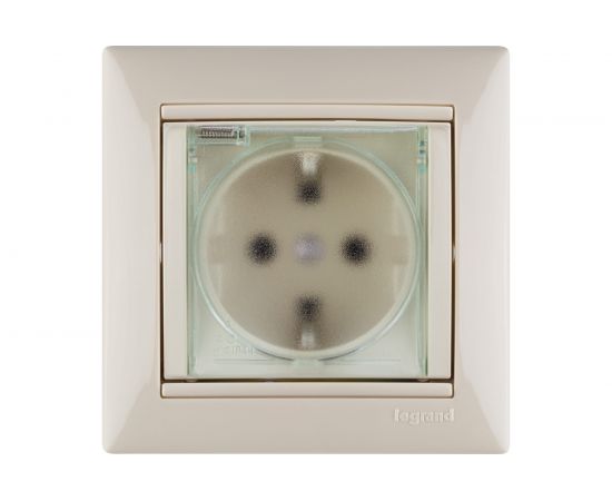Механизм розетки Legrand 1-м СП Valena защитные шторки с защитной крышкой IP44 слоновая кость Leg 774120 – изображение 9