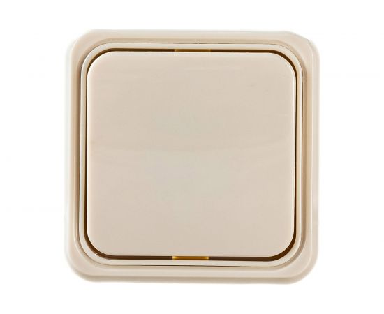 1-клавишный выключатель LK Studio схема 1, открытой установки, бежевый 810101 