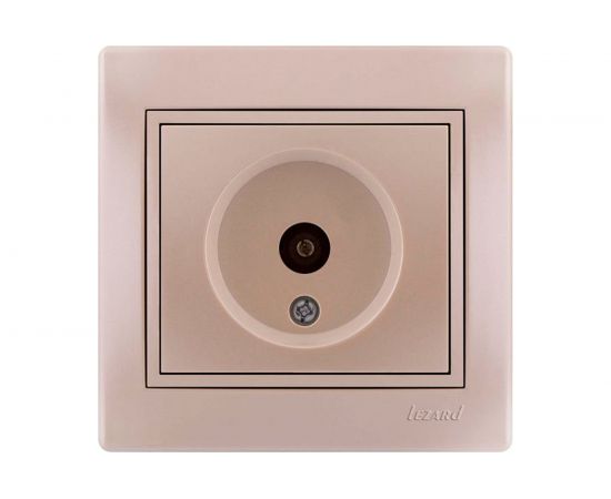 Розетка ТВ Lezard MIRA оконечная, жемчужно-белый перламутр, со вставкой 701-3030-130 