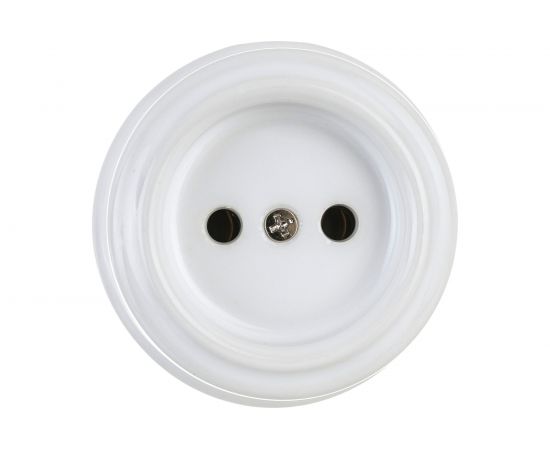 Розетка TDM фарфоровая 2П 10А 250В белая «Болонь» SQ1820-0004 