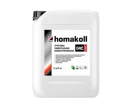 Грунтовка для впитыв. и не впитыв. оснований Homakoll 04C Prof концентрат, 5 л 99688 