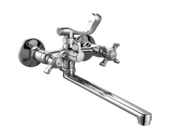 Смеситель для ванны и умывальника FRAP F2124 1/2 керамическая кран-букса, картриджный переключатель 512773 