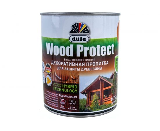 Пропитка для защиты древесины Dufa Wood Protect тик 750 мл МП000015769 