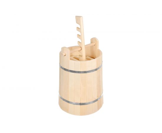 Кадка из липы с гнётом и замком Банные штучки 15л 32689 