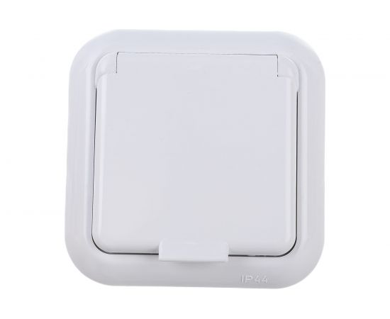 Розетка Bylectrica 1-местная СУ с заз.конт. IP44, серия ГАРМОНИЯ, белый, РС16-289 