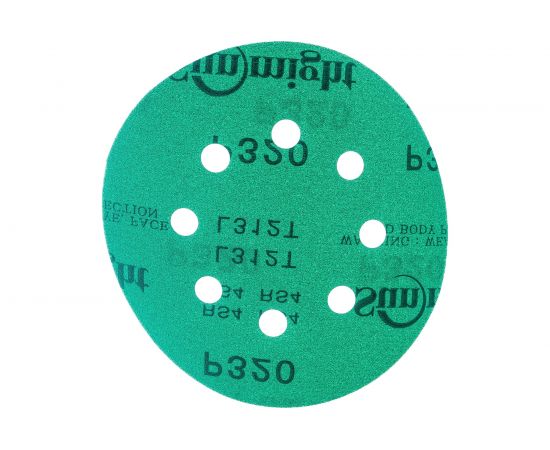 Круг шлифовальный FILM L312T (5 шт; 125 мм; на липучке; 8 отв; зелёный; P320) SUNMIGHT 53214R 
