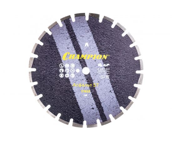Диск алмазный 400х25,4х10 мм CHAMPION ST Асфальт Asphafight C1623 