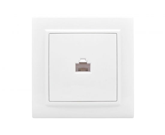 Розетка EKF Минск RJ-45 1-местная СП белая Basic SQERK01-035-10 – изображение 2
