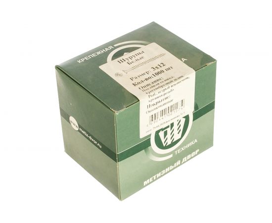 Потайной универсальный шуруп Метизный двор 3,0x12, оцинкованный, 1000 шт. 4690441021274 – изображение 2