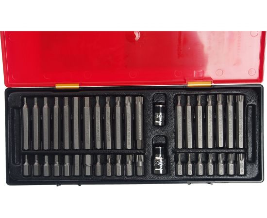 Набор бит TORX/HEX/SPLINE с адаптерами (40 предметов; 3/8"" / 1/2"") JTC JTC-K1402 – изображение 2