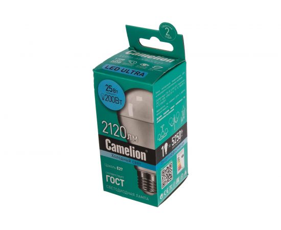 Электрическая светодиодная лампа Camelion LED25-A65/845/E27 25 Вт 220 В 13572 – изображение 2