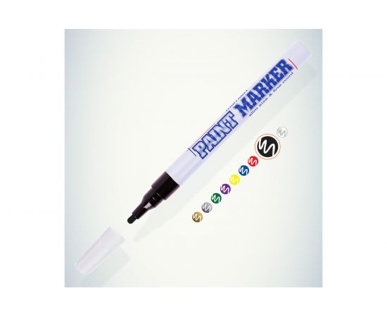 Маркер-краска MunHwa PAINT MARKER SLIM, черная 2 мм SPM01 12/576/28800 Б0048235 – изображение 2