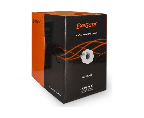Кабель UTP ExeGate 4 пары, категория 5e, CCA, 24AWG, бухта 305м, серый, PVC 138965 – изображение 2