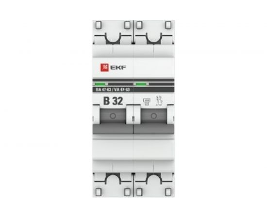 Автоматический выключатель EKF 2P 32А В 4,5kA ВА 47-63 PROxima SQmcb4763-2-32B-pro – изображение 2