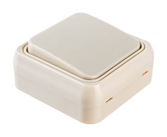 1-клавишный выключатель LK Studio схема 1, открытой установки, бежевый 810101 – изображение 3