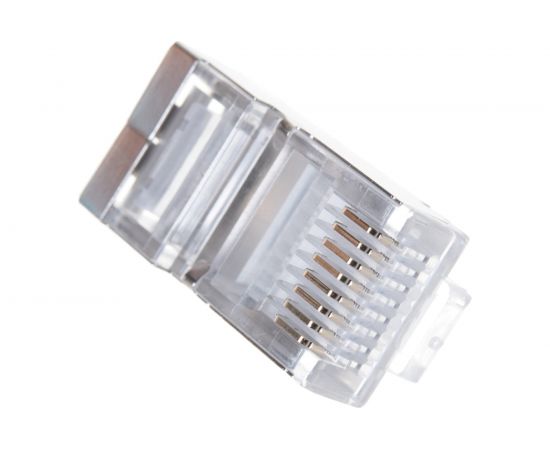 Коннектор RJ-45 TWT 8P8C FTP категория 5e, экранированный, универсальный, 100 шт. в упаковке PL45/S-8P8C – изображение 3