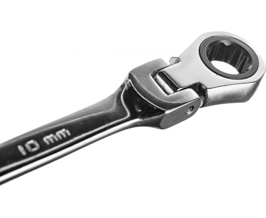 Комбинированный трещоточный ключ МастерАлмаз с гибкой головкой, 180 град, 10 мм 10502919 – изображение 4