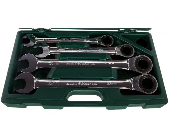 Комплект трещоточных комбинированных ключей 8-32мм, 13шт Hans 166513MB – изображение 4