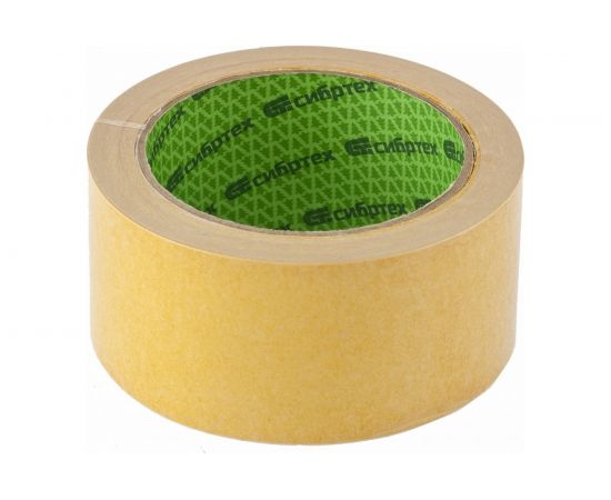 Двусторонняя клейкая лента на тканевой основе СИБРТЕХ 50 мм х 10 м 888125 