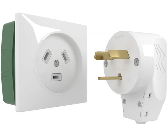 Комплект: розетка с вилкой для электроплиты WERKEL W1189201 32А 250В, a053500 