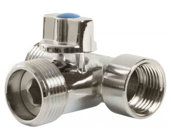 Кран 3-проходной шаровой VRT для стиральной машины 1/2-3/4-1/2 вн/нар/нар 507294 