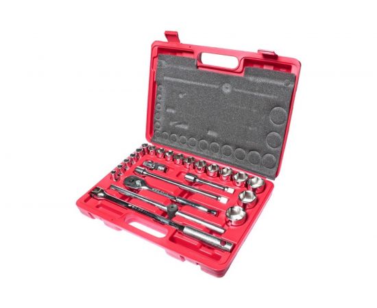 Набор шестигранных торцевых головок 1/2" 10-32мм в кейсе 24шт JTC-H424B 