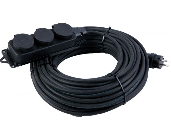 Силовой удлинитель АТЛАНТ АТОМ КГ 3500 Вт 3 гнезда 20м (с заземлением) 50013 