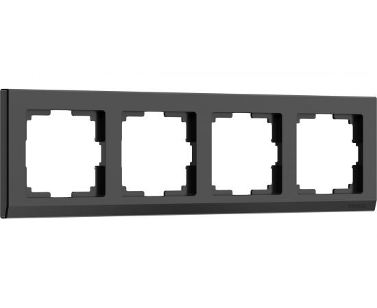 Рамка на 4 поста WERKEL W0041808 Stark черный a050913 