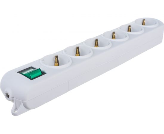 Колодка Lezard LETITIA с заземлением 6 входов с выключателем 721-0600-602 – изображение 2