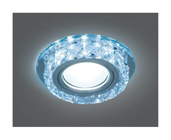 Светильник, Круг, Кристалл/Хром, Gu5.3, LED 4000K Gauss Backlight BL040 – изображение 2