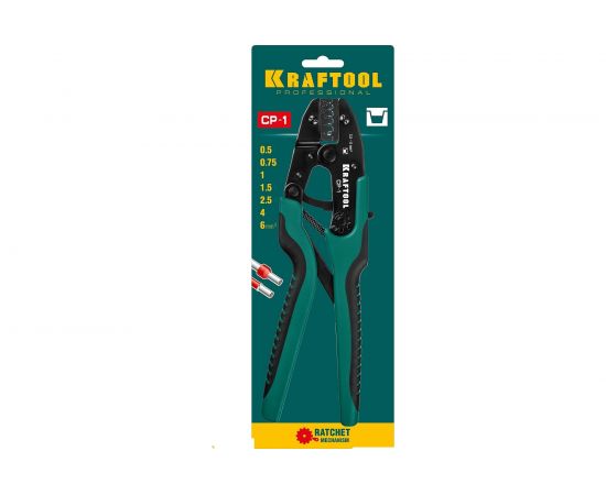Пресс-клещи KRAFTOOL CP-1 для втулочных наконечников, 0.5 - 6 мм2, 45461-1 – изображение 2
