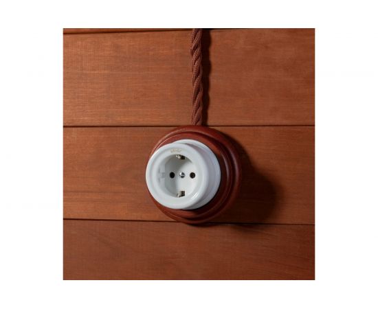 Розетка с заземлением WERKEL W5671001 белый Ретро a051312 – изображение 2