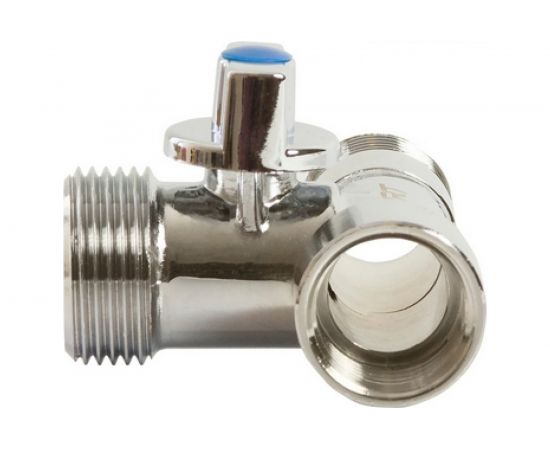 Кран 3-проходной шаровой VRT для стиральной машины 1/2-3/4-1/2 вн/нар/нар 507294 – изображение 2