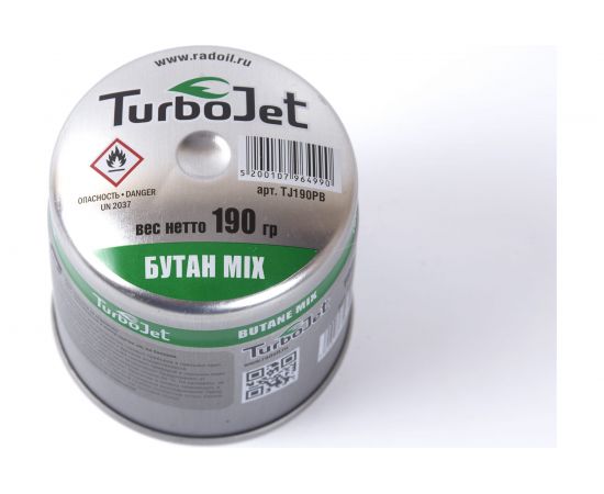 Прокалываемый баллон со смесью газа Turbojet Бутан TJ190PB – изображение 2