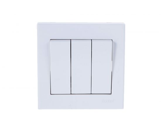 Тройной выключатель LEZARD RAIN белый 703-0202-109 – изображение 2