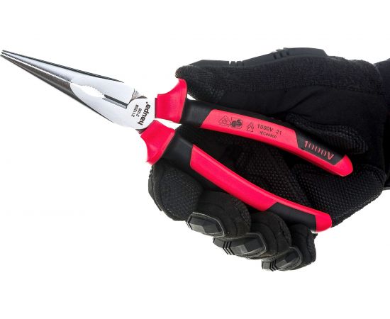 Прямые клещи с удлиненными губками VDE 200мм HAUPA 211208 – изображение 3